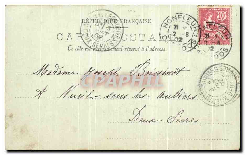 HONFLEUR — Notre Dame de Grâce — LL. entrée à mitier o Tours — Reverso