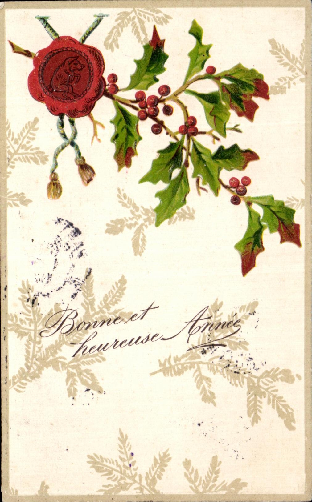 CPA Fantaisie Fleurs Bonne et Heureuse Annee