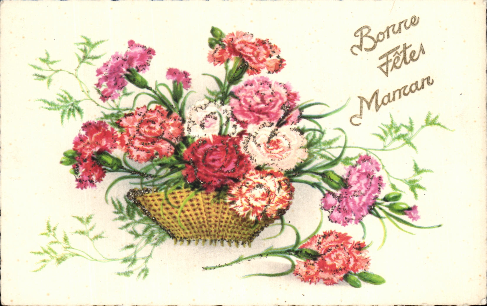 CPA Fantaisie Fleurs Bonne Fetes Maman
