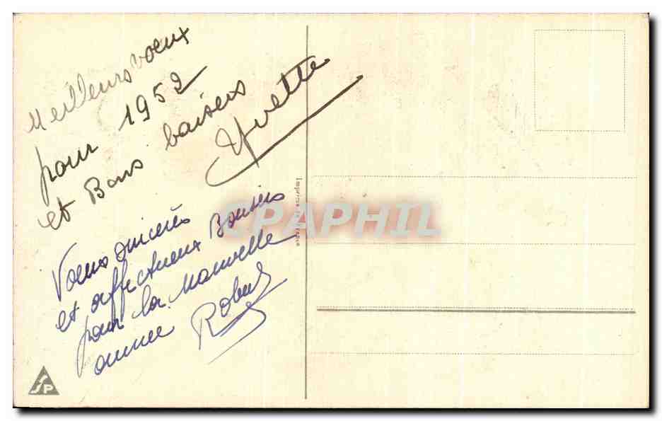 CPA Fantaisie Fleurs Bonne Annee — Verso