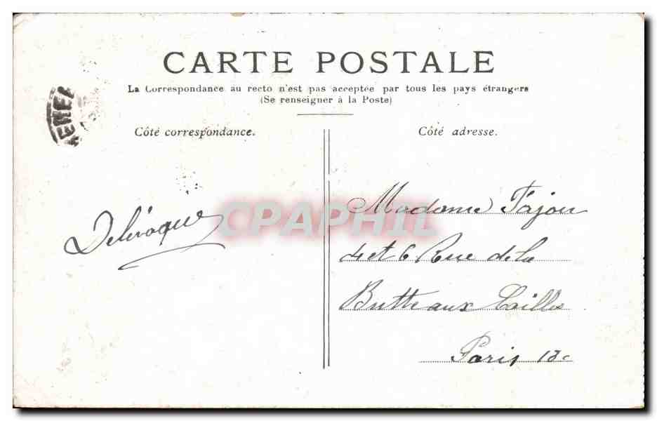 CPA Lourdes La Grotte Miraculeuse — Verso