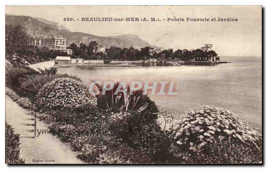 CPA Beaulieu Sur Mer Pointe Fourmie et Jardins