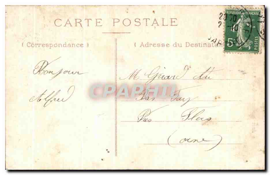 CPA Le Mans Monument Chanzy Militaria — Verso