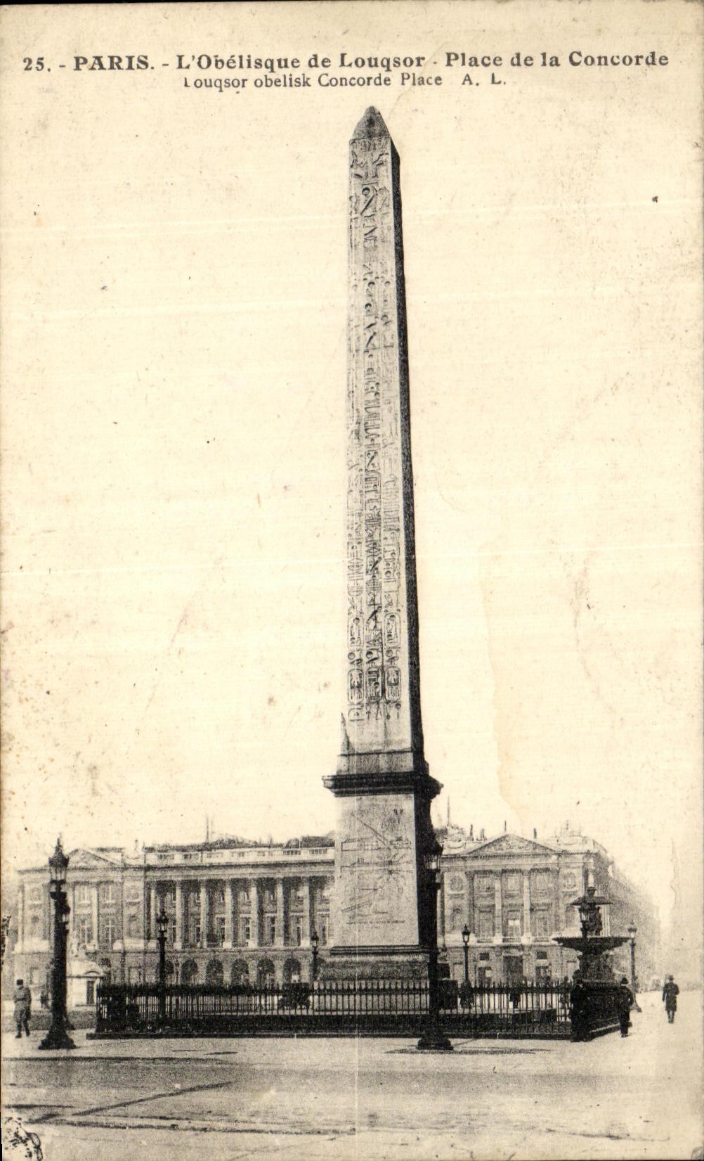 CPA Paris L'Obelisque de Louqsor Place de la Concorde 
