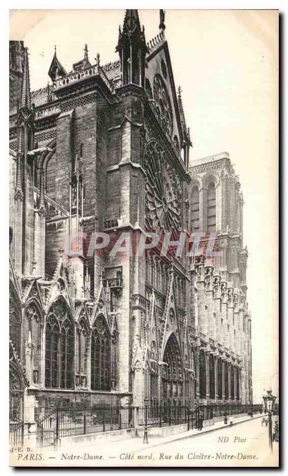 CPA Paris Notre Dame Cote Nord Rue du Cloitre Notre Dame