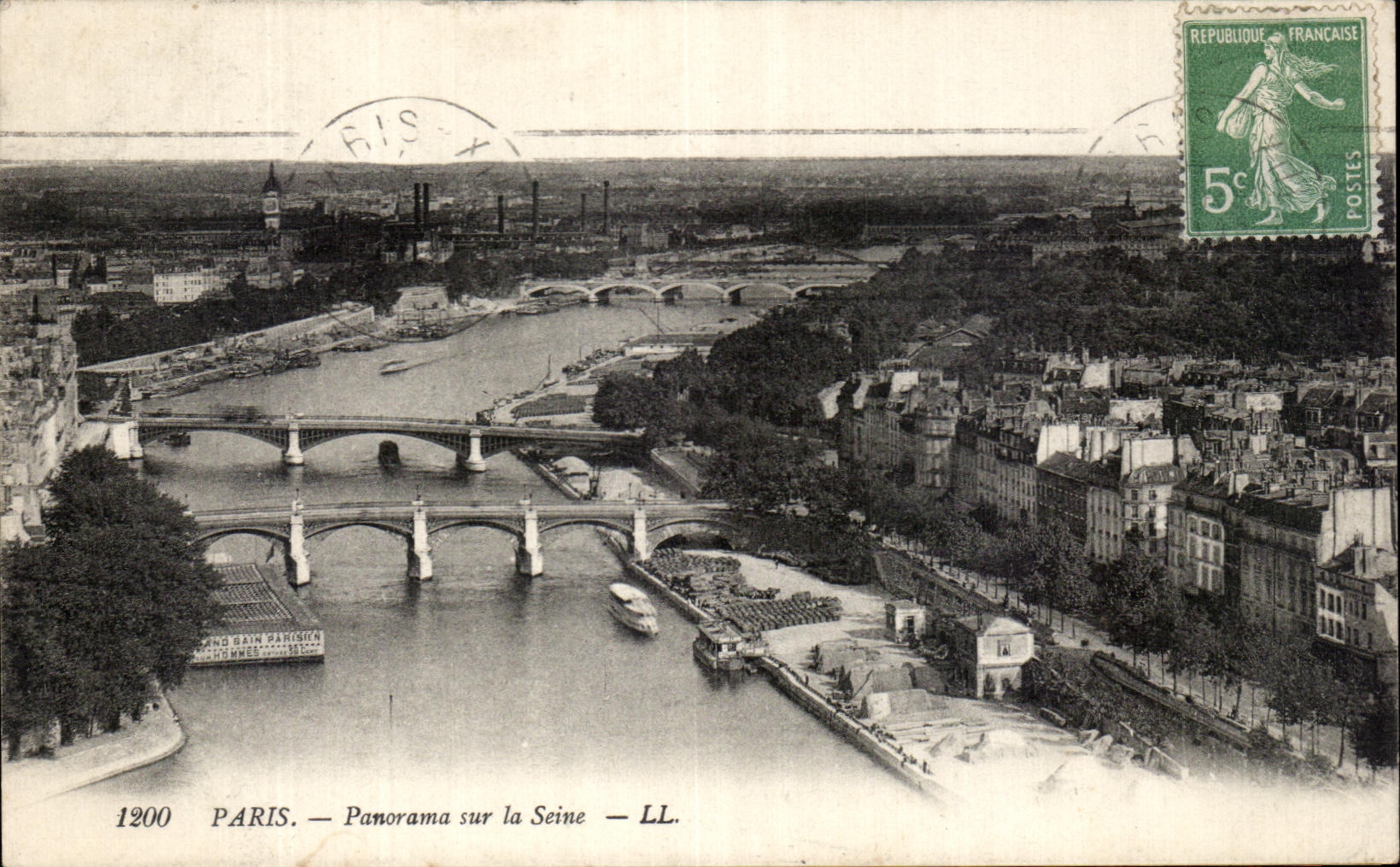 CPA Paris Panorama sur la Seine