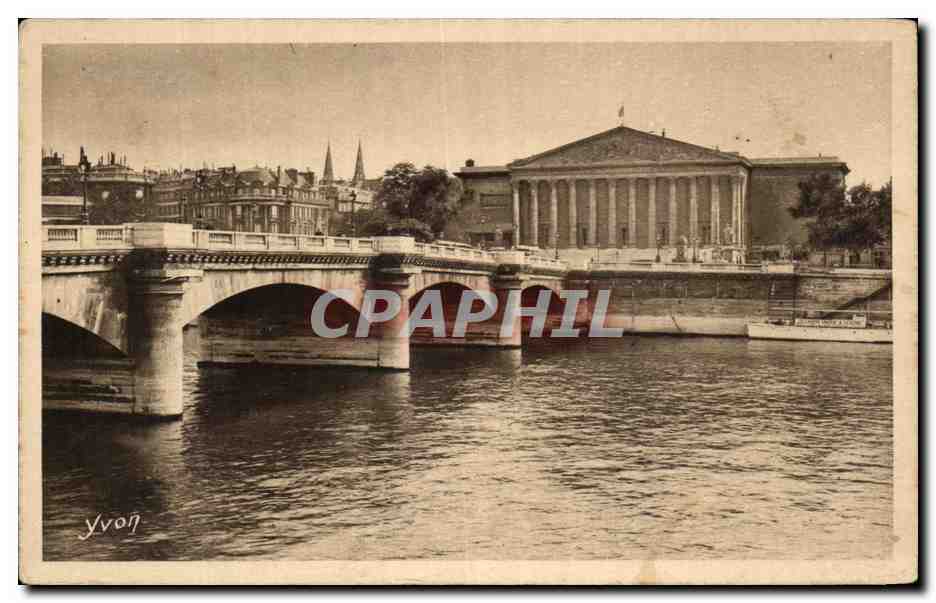 CPA Paris En Flanant La Chambre des Deputes et le Pont de la Concorde The chamber of Deputies