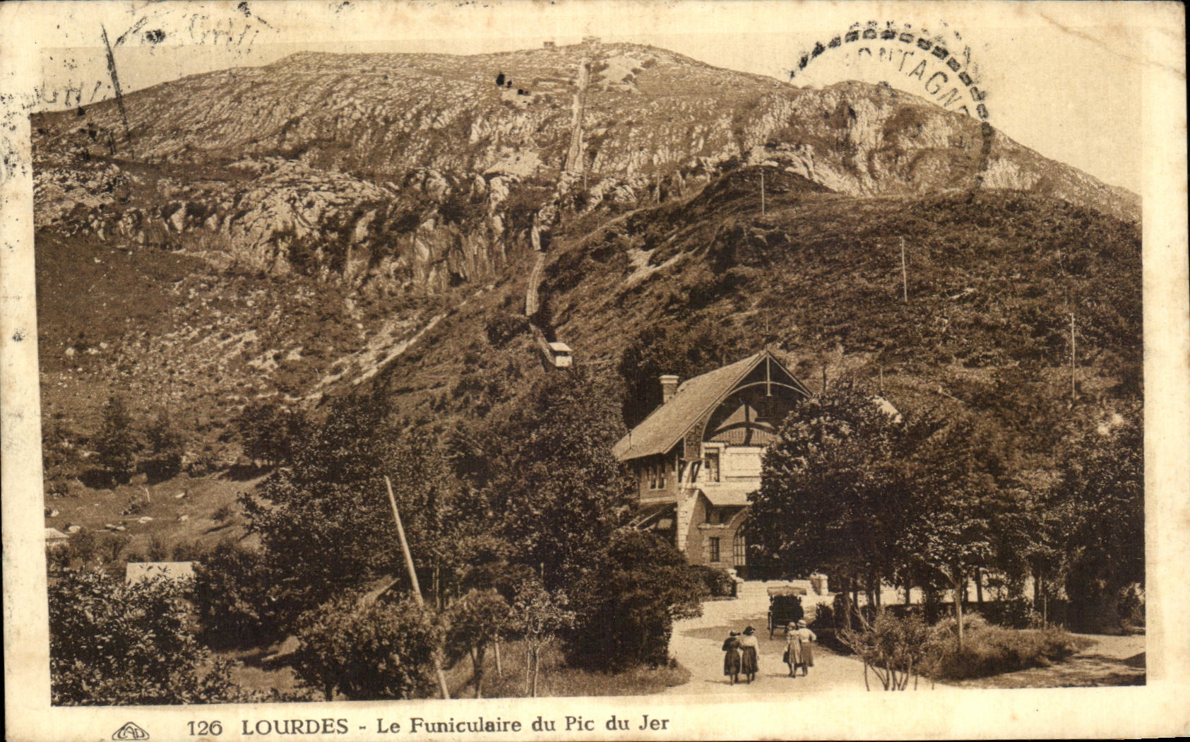 CPA Lourdes Le Funiculaire du Pic du Jer