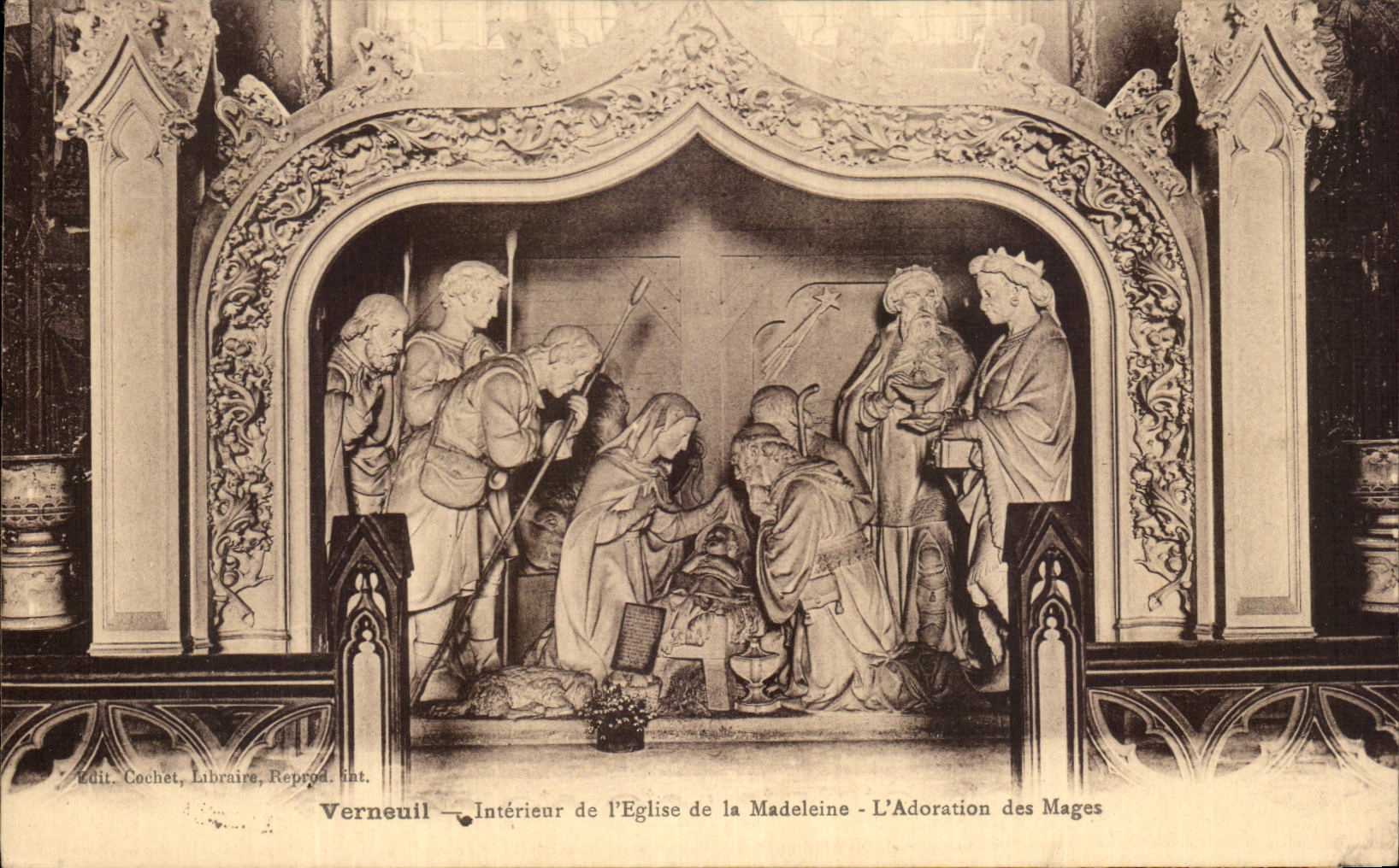 Verneuil - Intérieur de l'Église de la Madeleine - L'Adoration des Mages