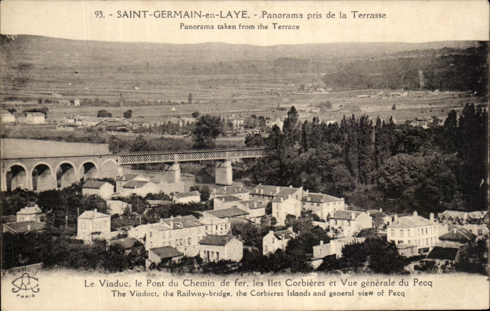 CPA Saint German en Laye Panorama pris de la Terrasse Panorama taken from the Terrace