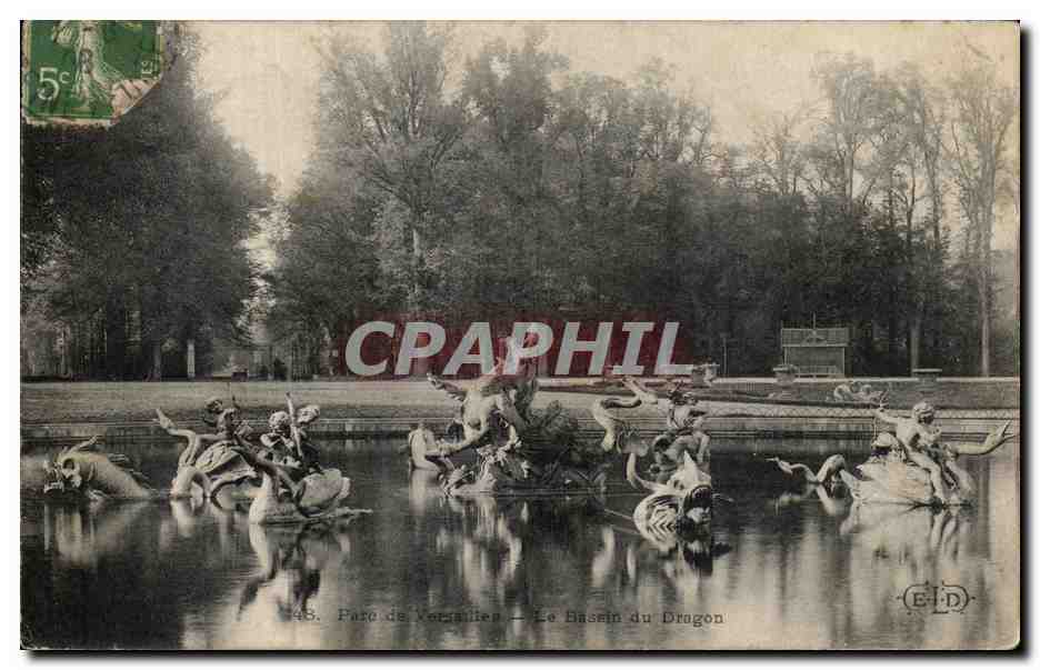 CPA Parc De Versailles Le bassin Du Dragon