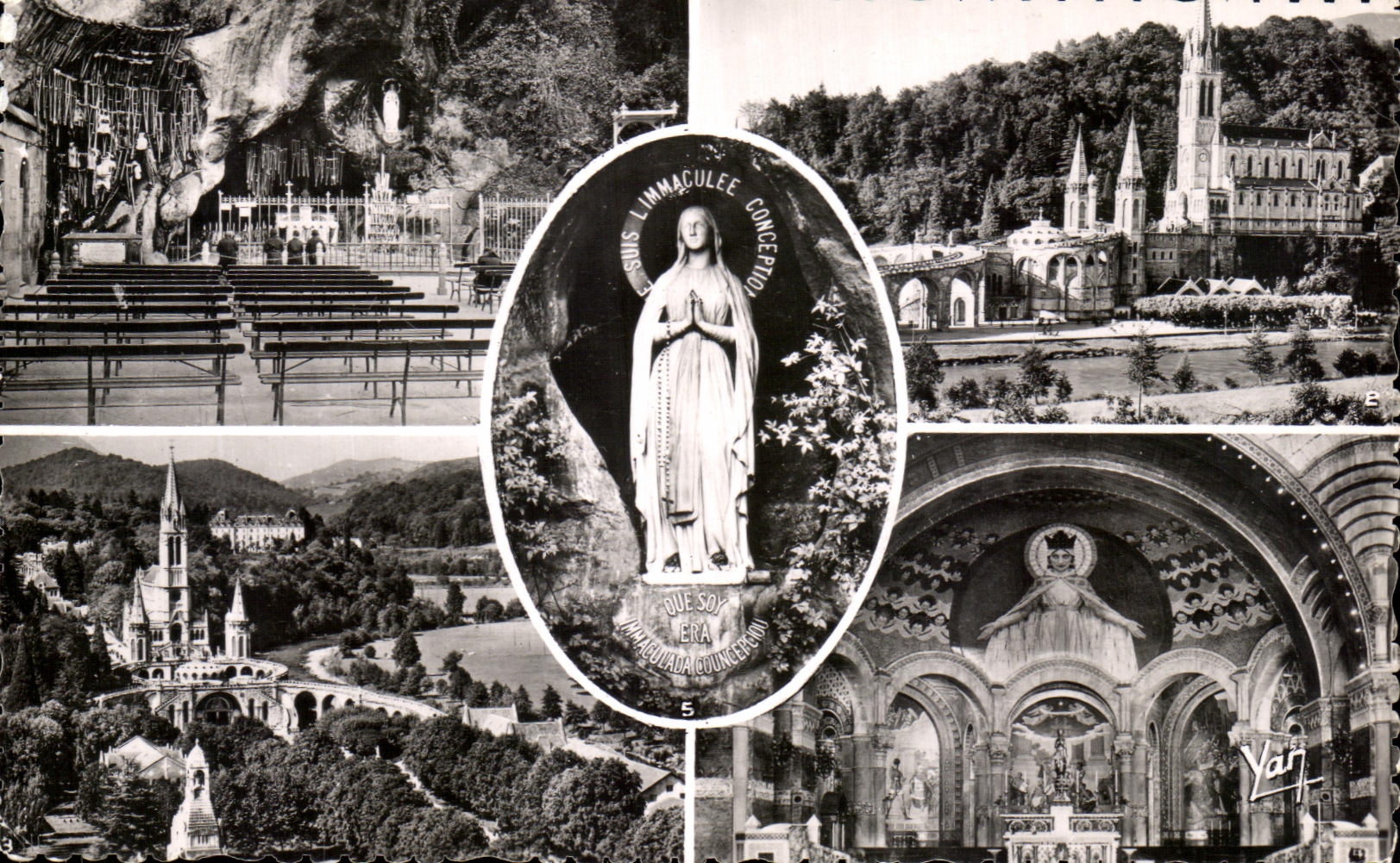 CPSM Souvenir Des Sanctuaires De Lourdes