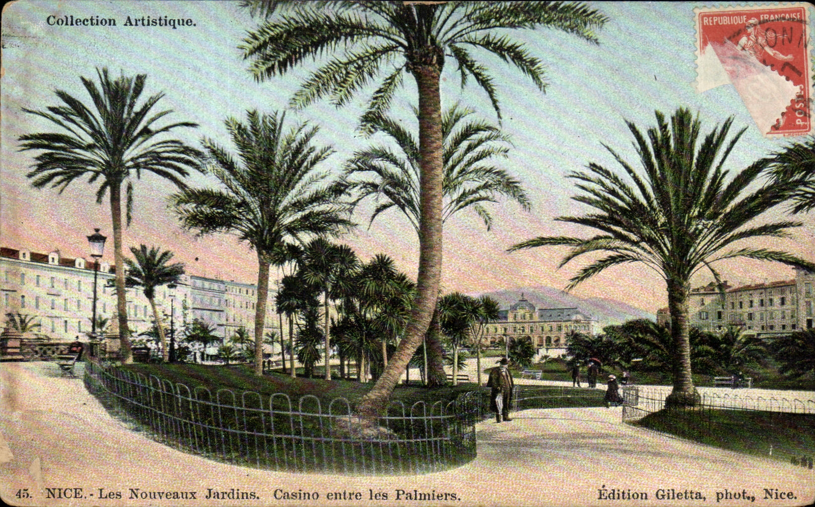 CPA Nice Les Nouveaux Jardins Casino Entre Les Palmiers