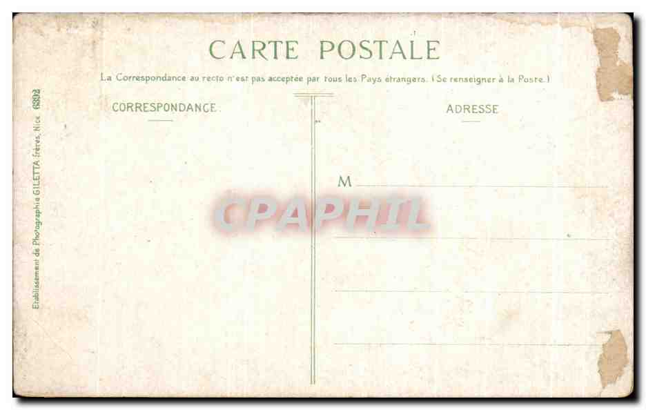 CPA Nice Les Nouveaux Jardins Casino Entre Les Palmiers — Rückseite