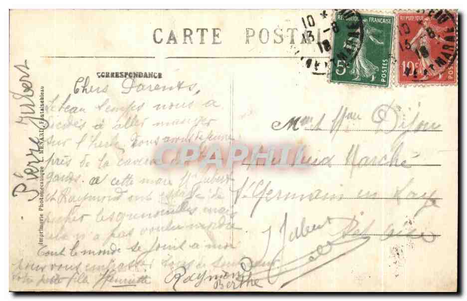 Forêt de Fontainebleau — La Mare aux Biches (Gorges d'Apremont) — Künstlerkollektion L, Nr. 141 — Rückseite