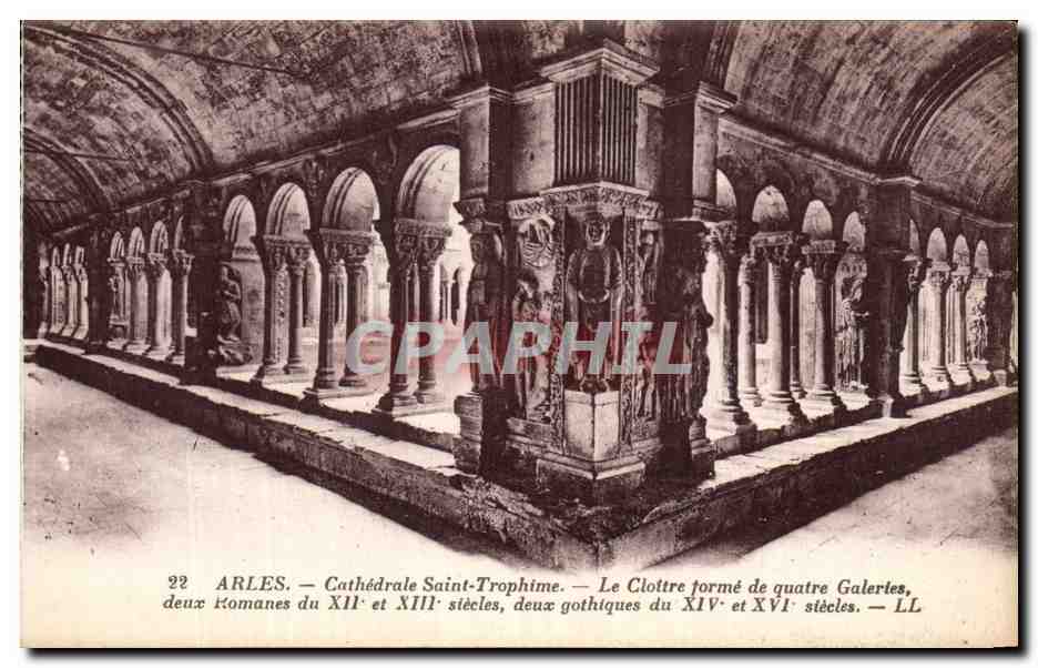 Arles — Kathedrale Saint-Trophime — Der Cloister aus vier Galerien