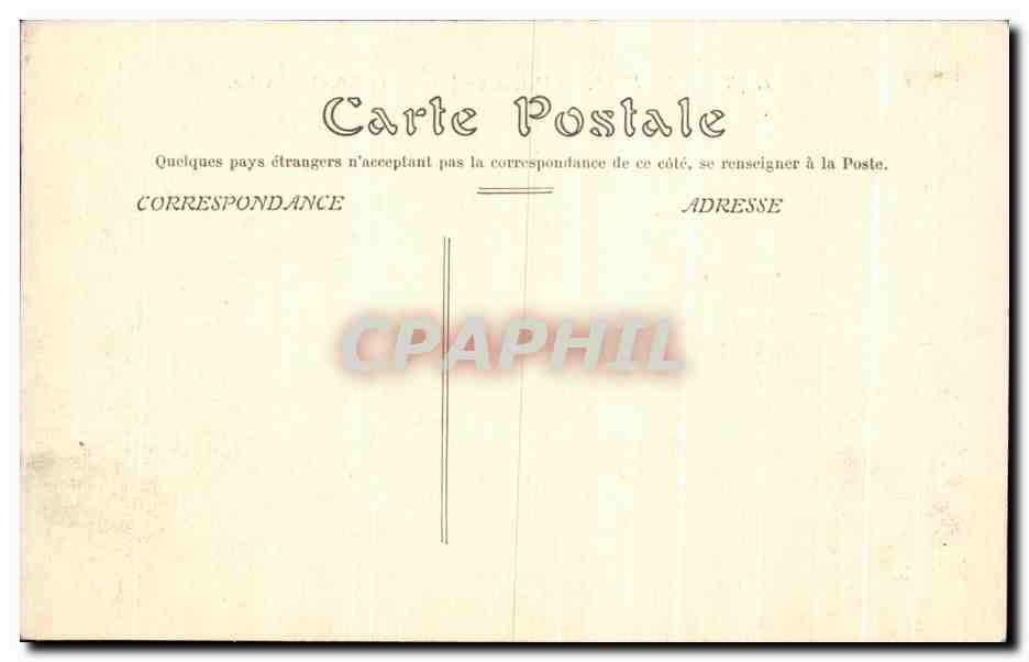 CPA Tours Palais de Justice et Hotel de Ville — Rückseite