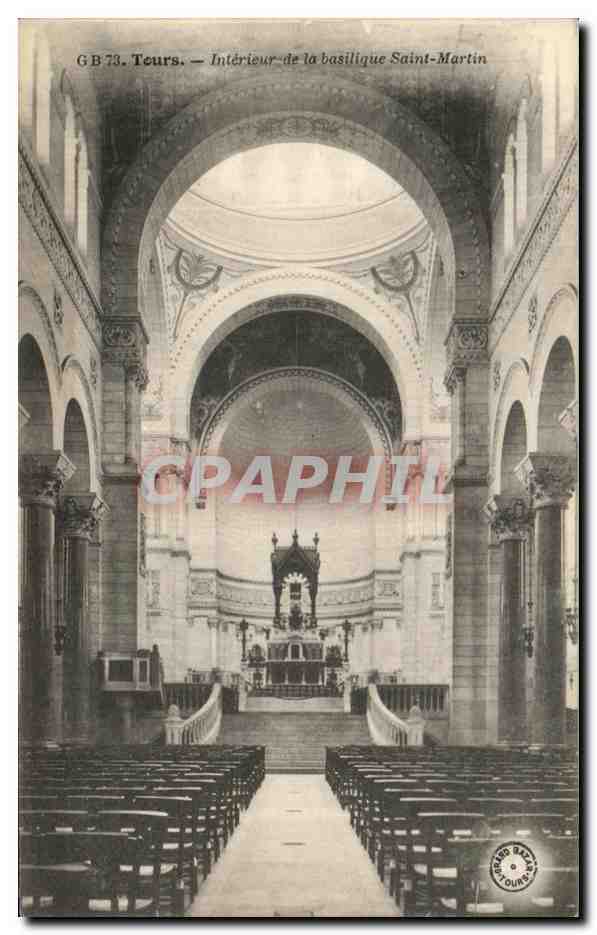 CPA Tours Interieur de la Basilique Saint Martin