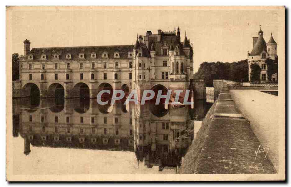 CPA Chenonceaux le Chateau et la Tour des Marques