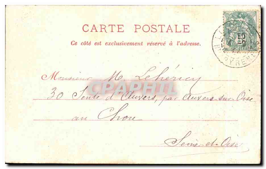 CPA Vue generale de Lourdes — Verso