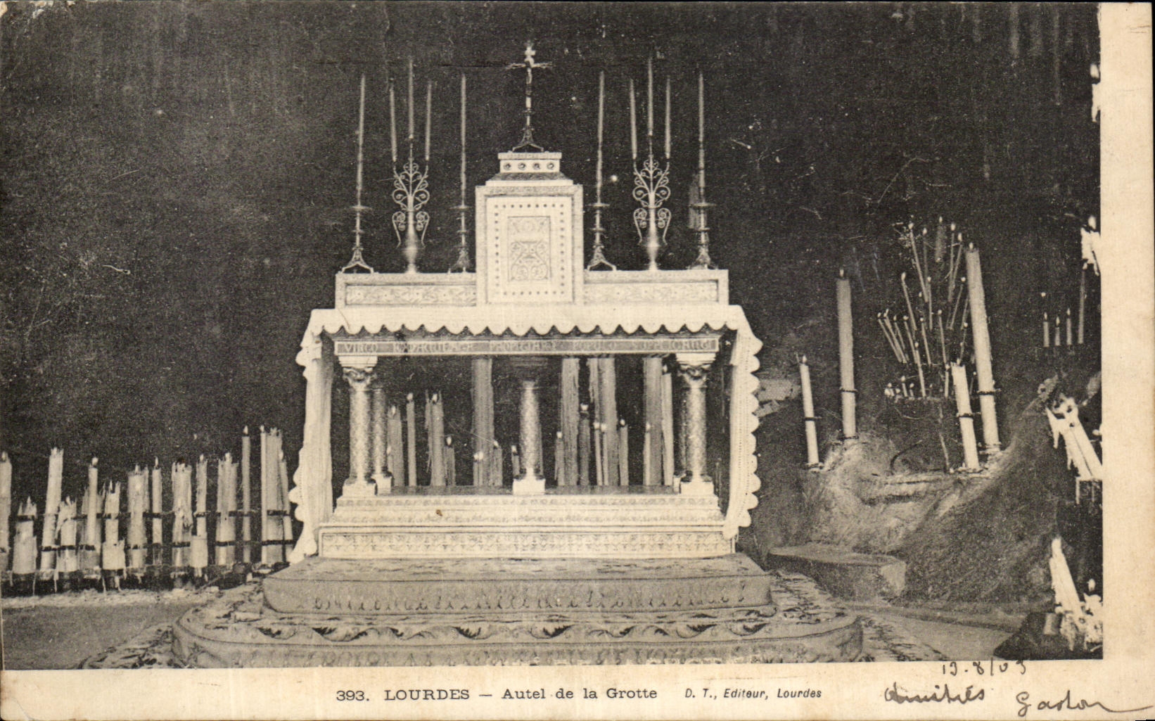 CPA Lourdes Autel de la Grotte