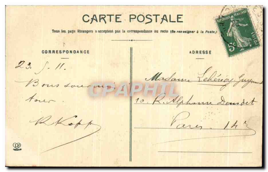 CPA Lourdes Les Rennes Et La Basilique — Verso