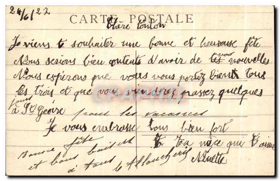 Dauphiné — Le Vergors — Pont sur la Vernalson — E.H. n°433 — Verso