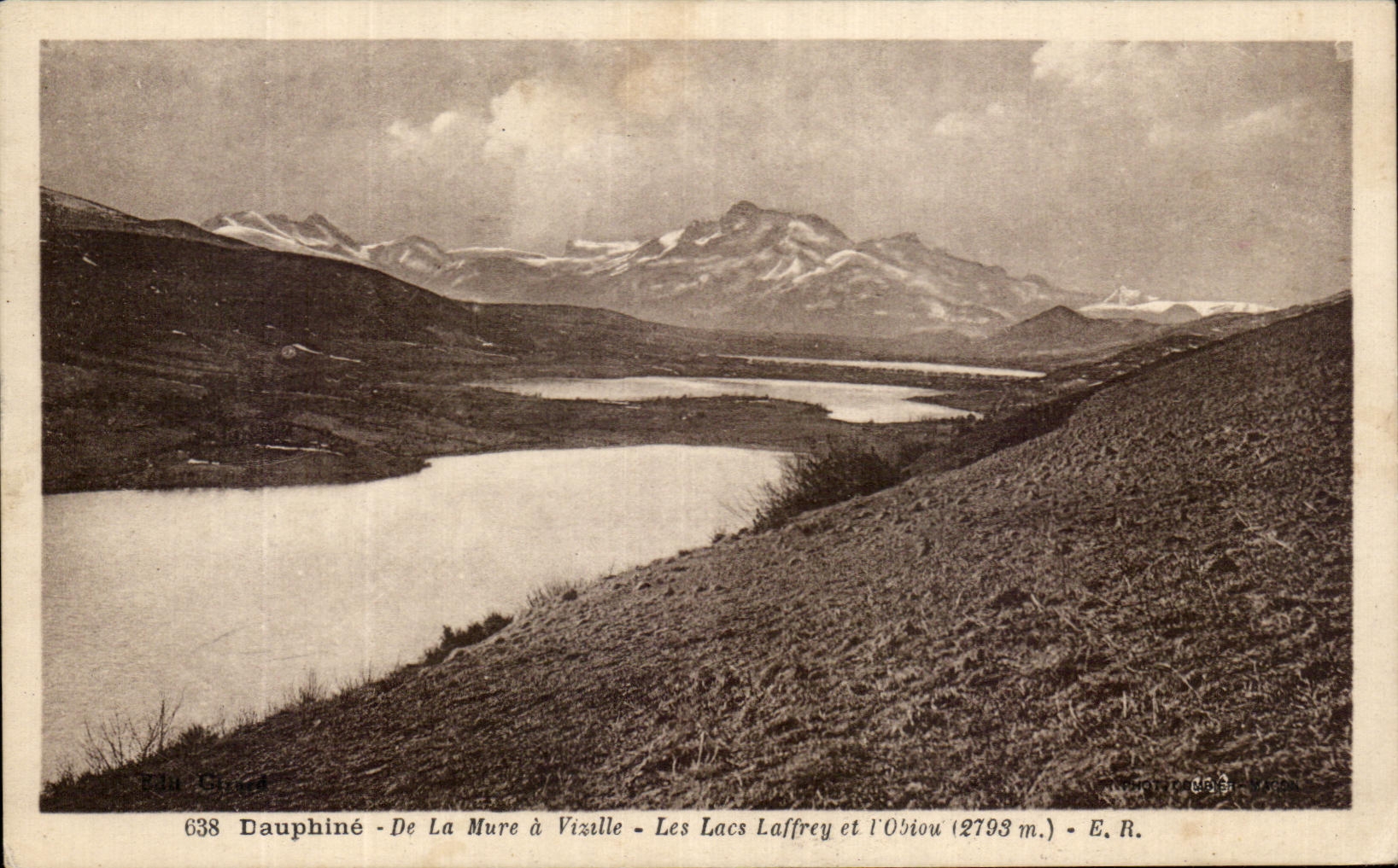 Dauphiné - De La Mure à Vizille - Les Lacs Laffrey et l'Osiou (2793 m.) - E. R.
