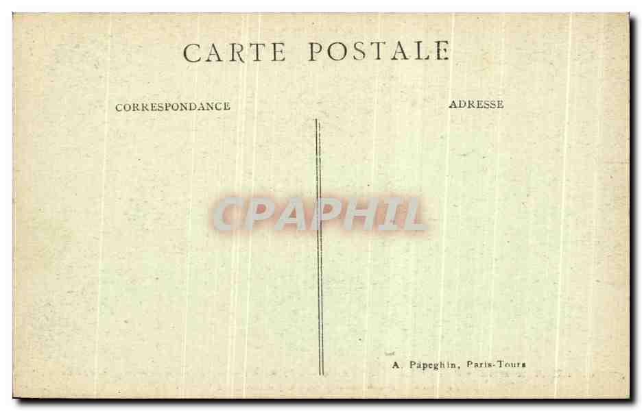 CPA Azay le Rideau Le Chateau Salle du Rez Chaussee avee Cheminee France — Rückseite