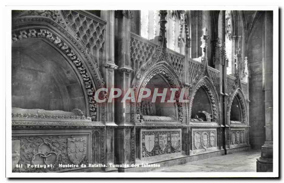 CPA Portugal Mosteiro da Batalha Tumules dos Infantes 