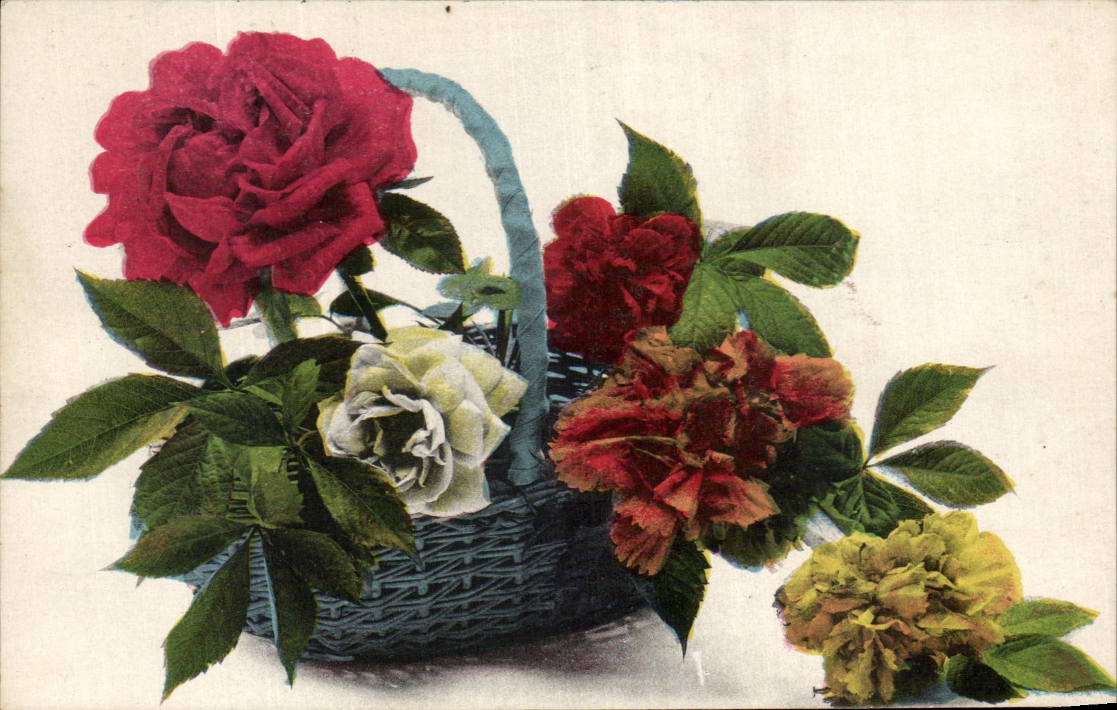 CPA Fantaisie Fleurs Roses