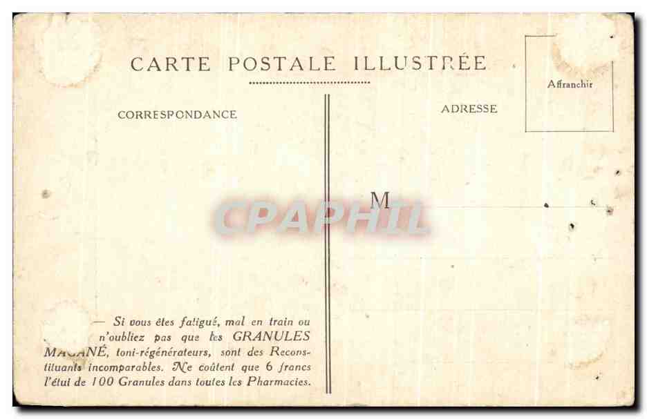 CPA Paris Les Invalides — Verso