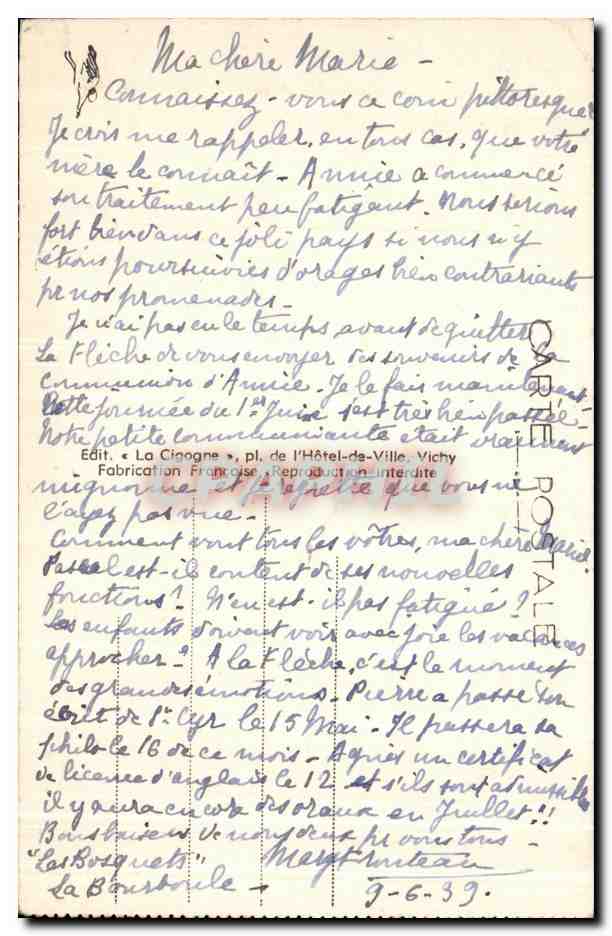 CPA Le Mont Dore Cascade de la Verniere — Verso