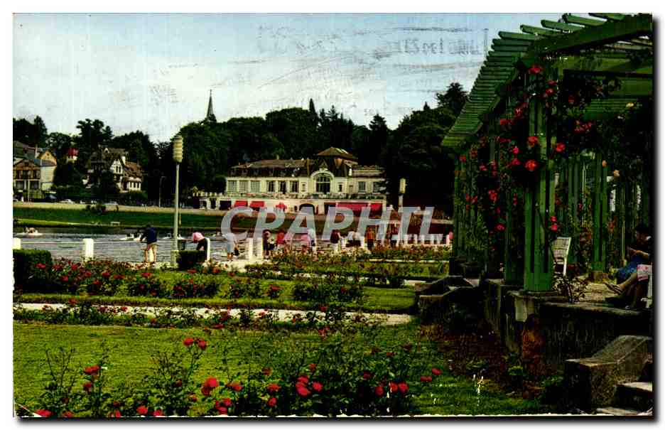 Bagnolles-de-l'Orne — Los jardines y el casino de los baños termales — Editor Artaud Frères, Nantes