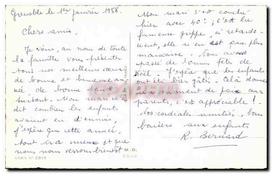 CPA Fantaisie Enfants Heureuse Annee — Rückseite