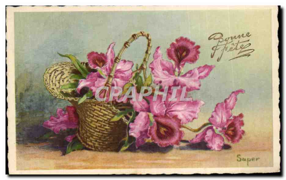 CPA Fantaisie Fleurs Bonne Fete