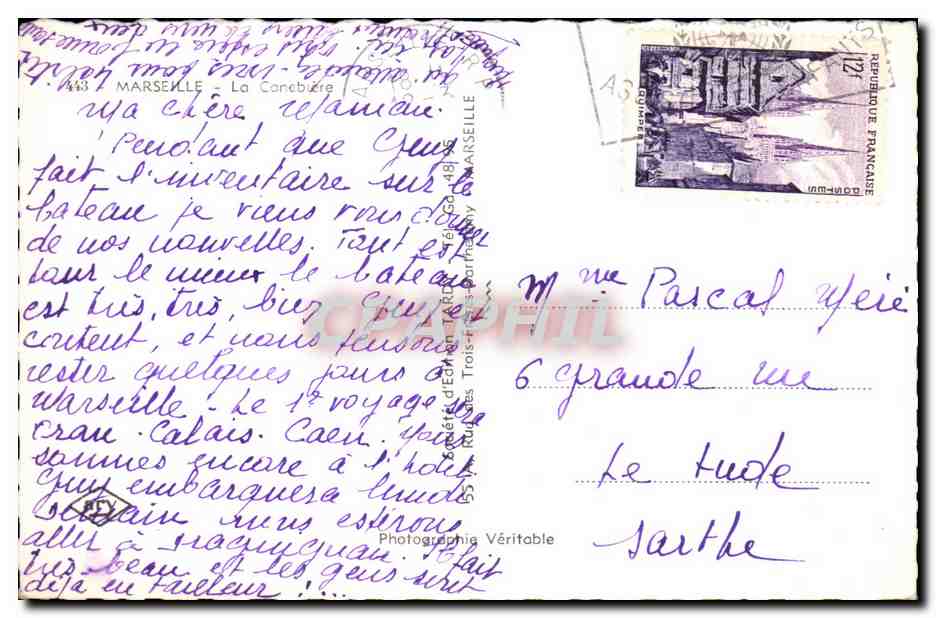 CPA Marseille La Cannebiere — Rückseite