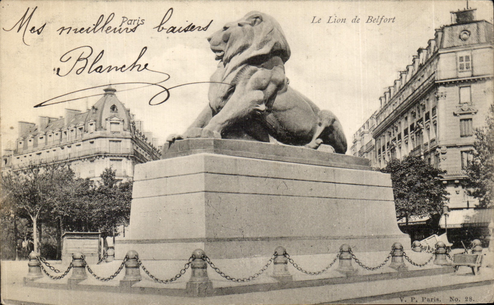 CPA Le Lion de Belfort Paris 
