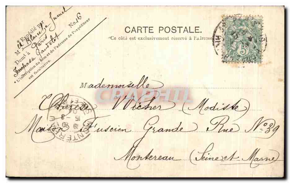 CPA Le Lion de Belfort Paris  — Rückseite
