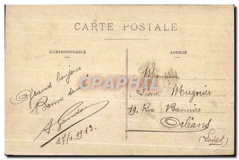 CPA Strasbourg Palais Imperial — Verso