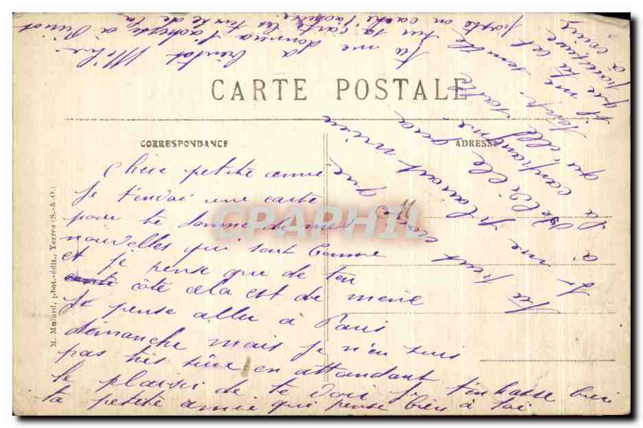 CPA Le Chateau d'Yerres vers 1800 — Back