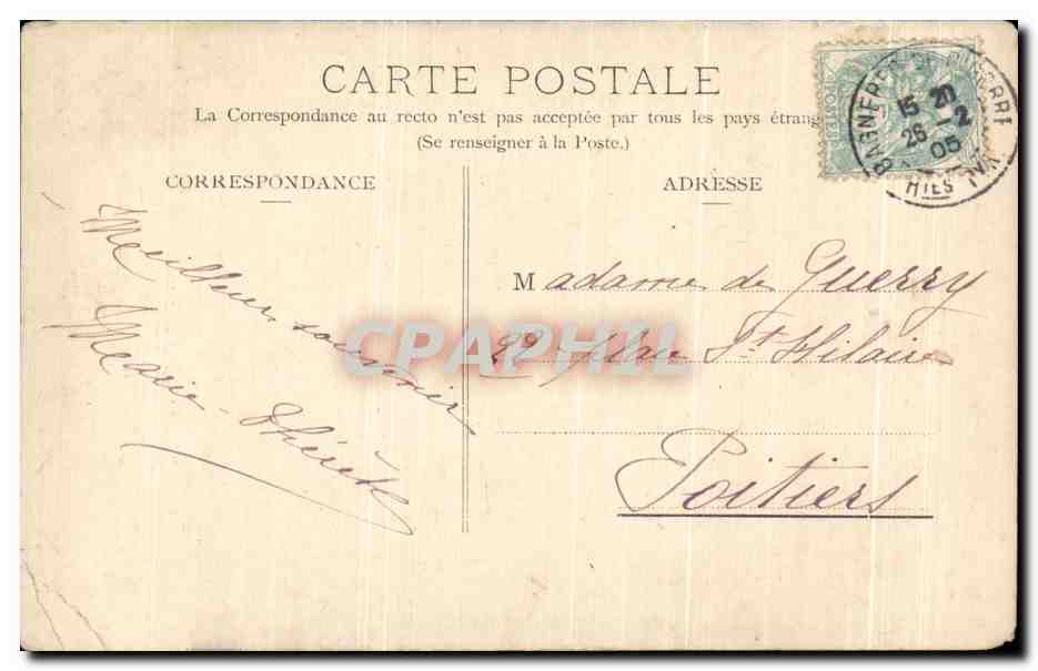 CPA Bagneres de Bigorre Portail Ancienne Eglise St Jean — Verso