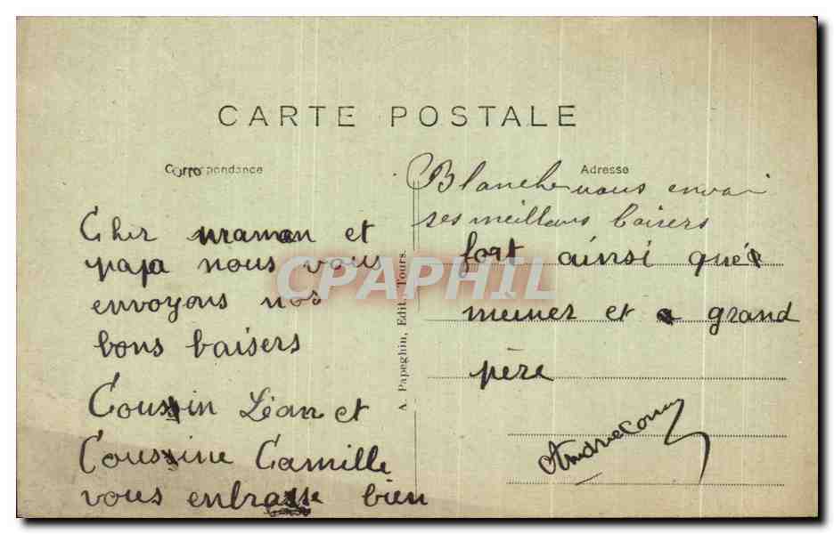 CPA Chatearenault Entree du Chateau Porte  — Rückseite