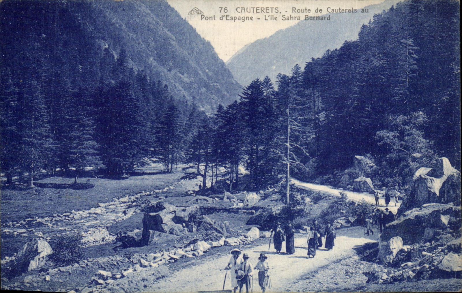 Cauterets - Route de Cauterets au Pont d'Espagne - L'Île Sahra Bernard