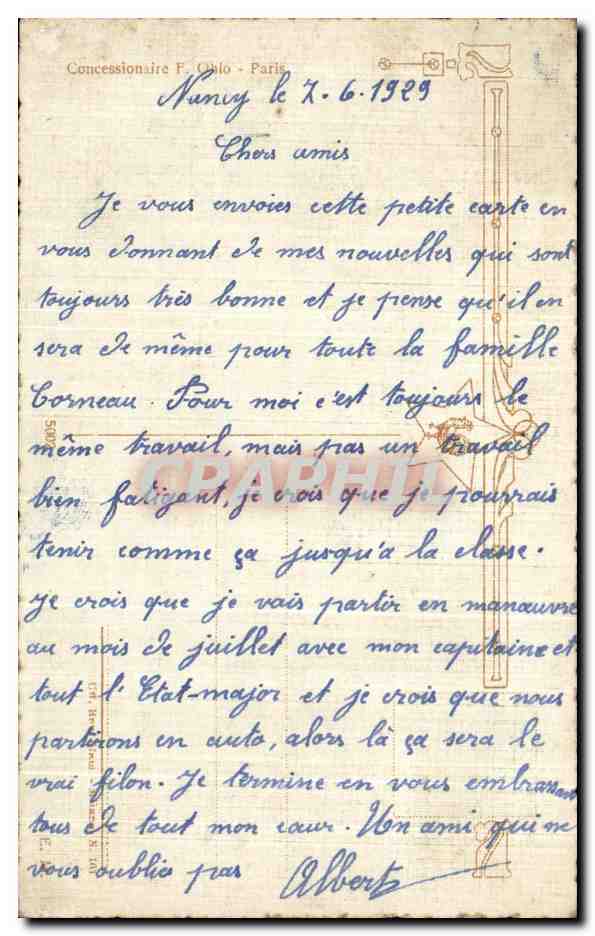 CPA Eugene Manuel  — Rückseite