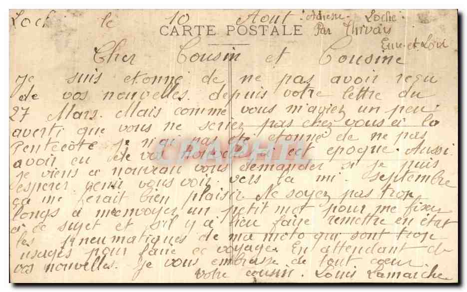 CPA Chartres La Cathedrale — Verso
