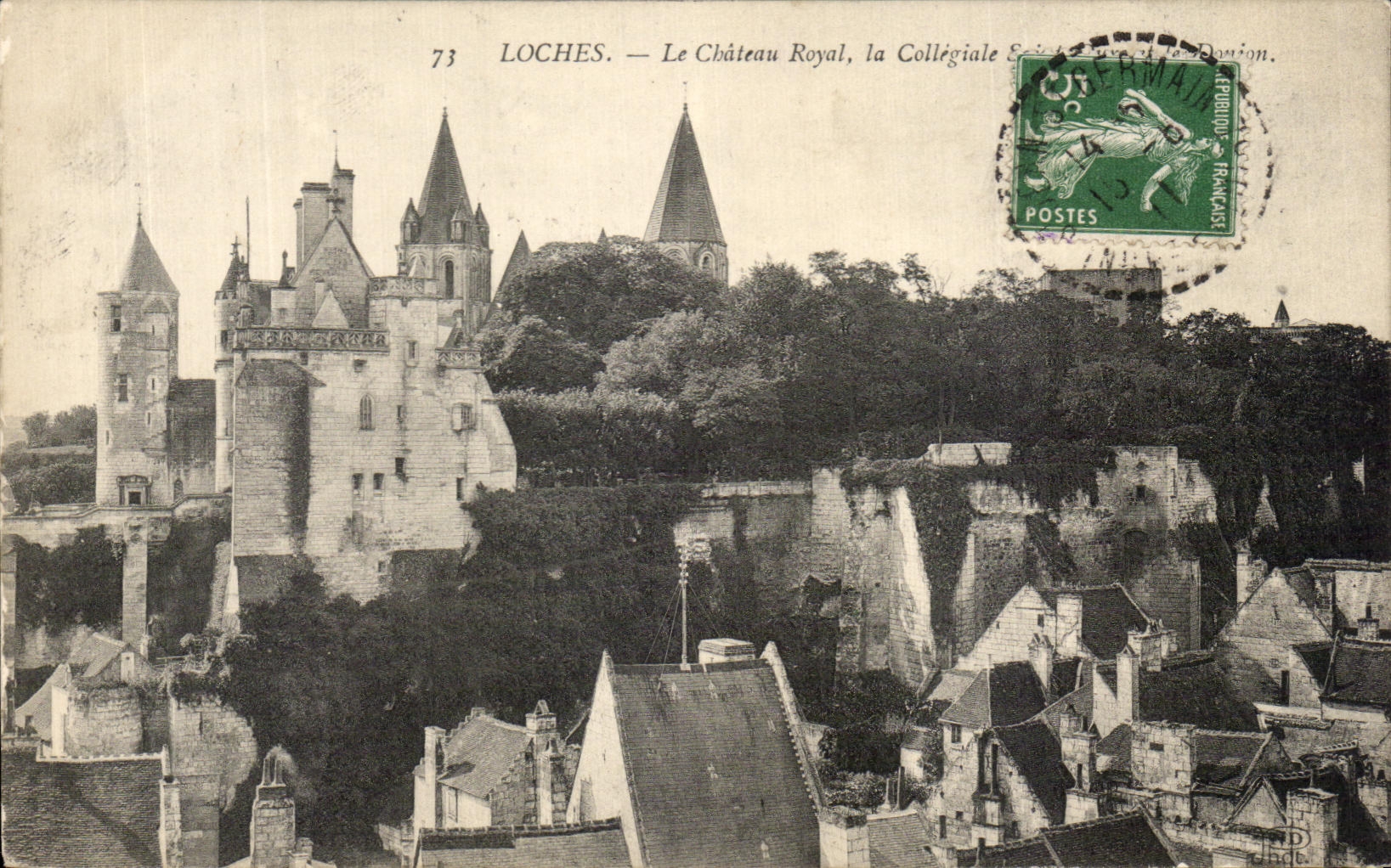 CPA Loches Le Chateau Royal la Collegiale 