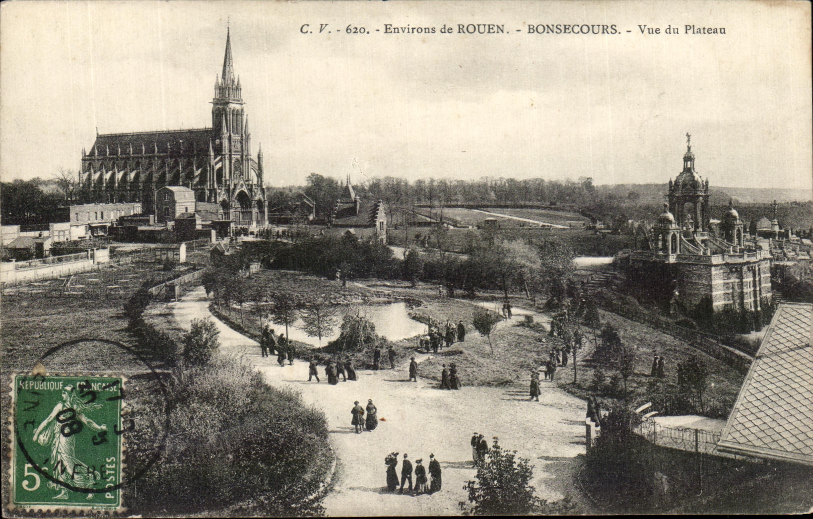 CPA Environs de Rouen Bonsecours Vue du Plateau