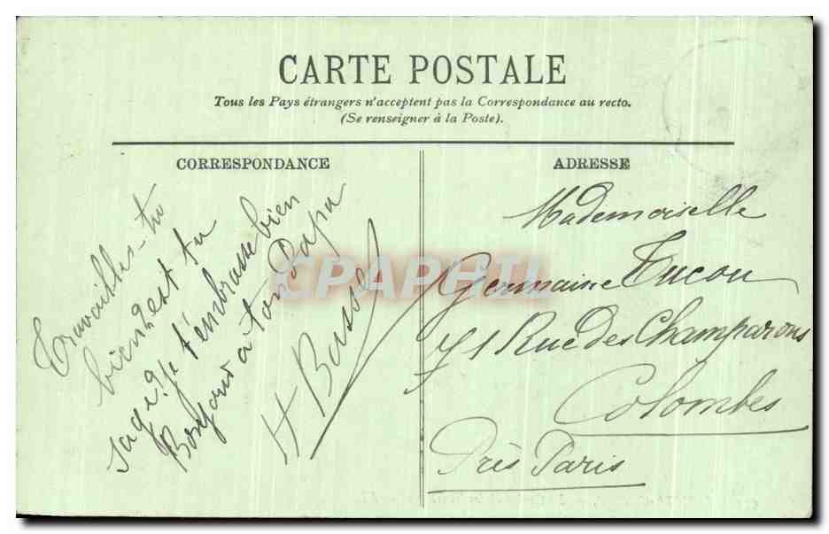 CPA Monte Carlo Le casino et Les Terrasses — Rückseite