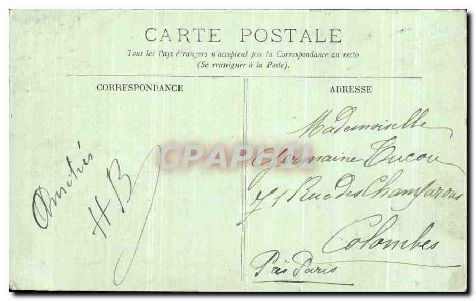CPA Monte Carlo Vuee Prise du Casino — Rückseite
